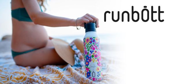Woman with a Runbott bottle.