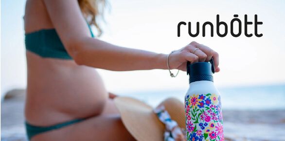 Woman with a Runbott bottle.