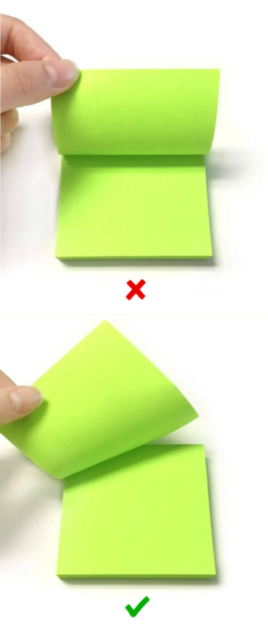 Cómo quitar un post-it